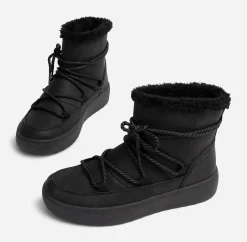 ATTITUDE ,Varmfodrade boots med snörning