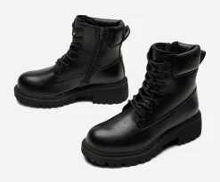 ATTITUDE ,Varmfodrade boots med snörning