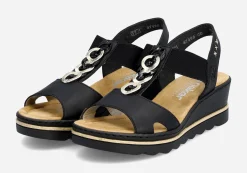 RIEKER ,Sandaletter med remmar